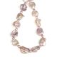 Natural Pink Pearl Necklace for women, 925 Sterling silver with gold plated necklace, Handmade jewelry